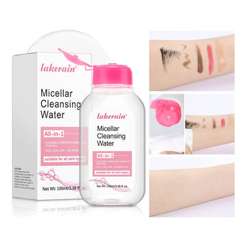 Micellar Cleansing Water-Gentle Makeup Remover for Face & Eyes-Effectively Removes Waterproof Mascara & Long-Lasting Lipstick