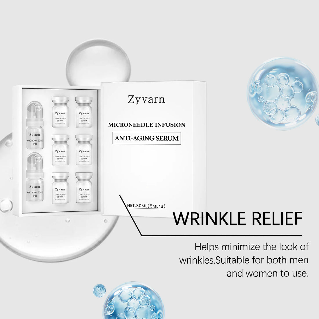 Facial Serum Roller Kit - Gentle Nourishing Formula for Delicate Skin, Improves Elasticity for Daily Skin Maintenance